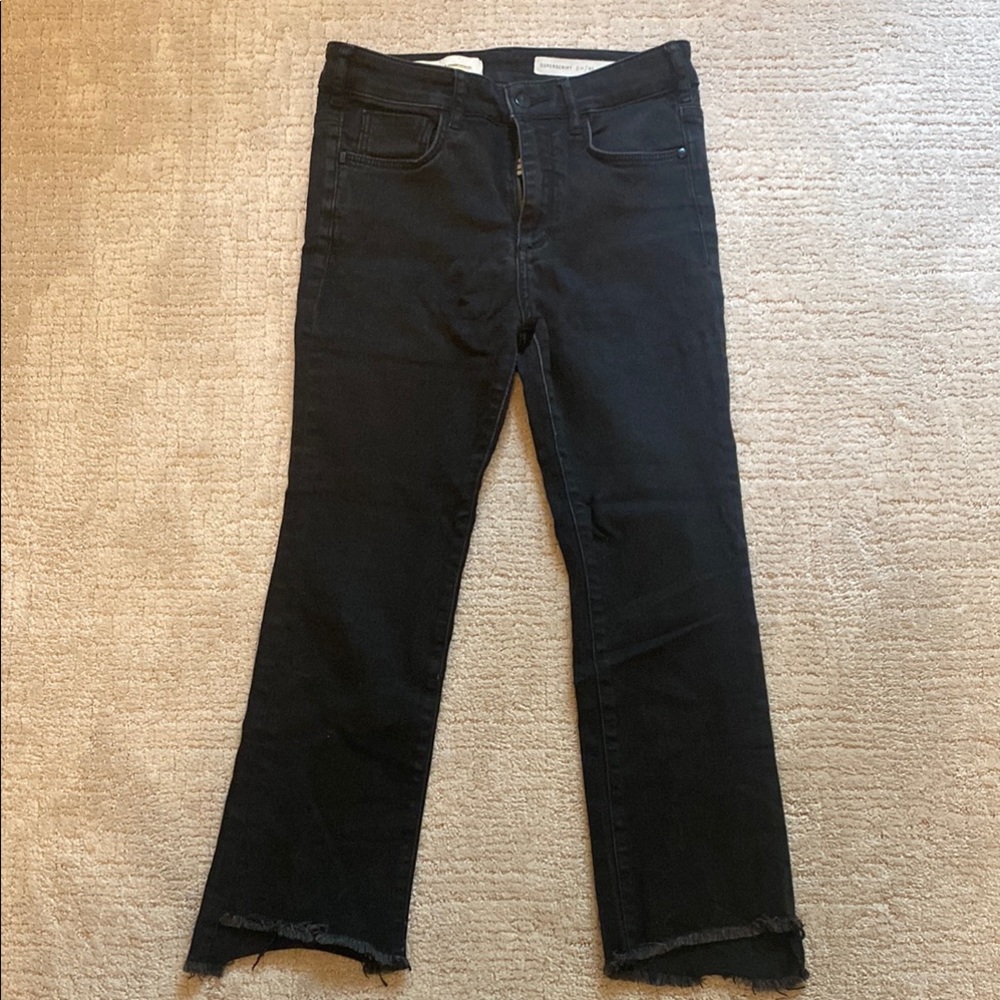 Pilcro and the Letterpress Black Straight Leg Jeans